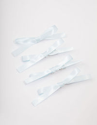 Blue Simple Hair Bow 4-Pack - link has visual effect only