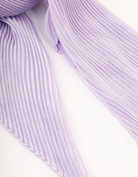 Fabric Lilac Pleated Satin Scarf - link has visual effect only