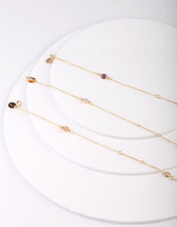 Semi-Precious Stone Gold Bracelet & Anklet Pack - link has visual effect only