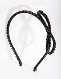 Black Diamante Bow Headband - link has visual effect only
