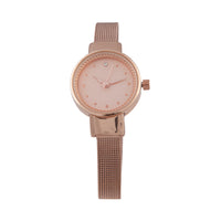 Rose Gold Petite Mesh Watch - link has visual effect only