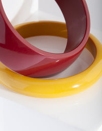 Red Orange Yellow Bangle Set - link has visual effect only