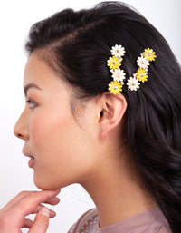Gold Yellow Daisy Hair Clip 2 Pack - link has visual effect only
