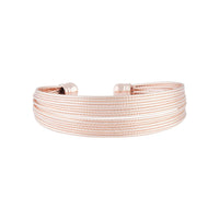 Rose Gold Multi Row Diamond Cut Cuff - link has visual effect only