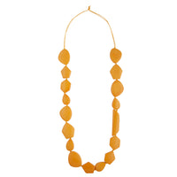 Golden Yellow Acrylic Mixed Long Necklace - link has visual effect only