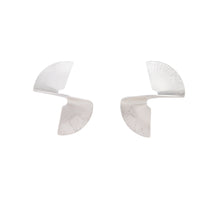 Silver Twisted Fan Earrings - link has visual effect only