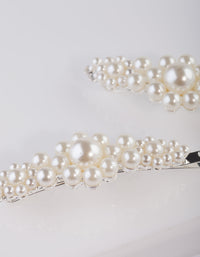 Pearl Cluster Hair Clip Pack - link has visual effect only