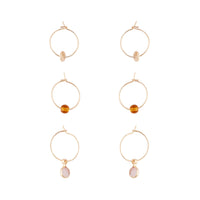 Gold Semi-Precious Mini Hoop Earring Pack - link has visual effect only