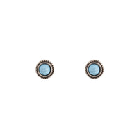 Cracked Turquoise Round Stud Earrings - link has visual effect only