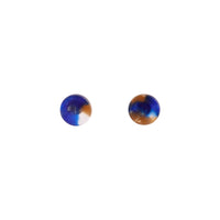 Blue Resin Mini Circle Stud Earrings - link has visual effect only