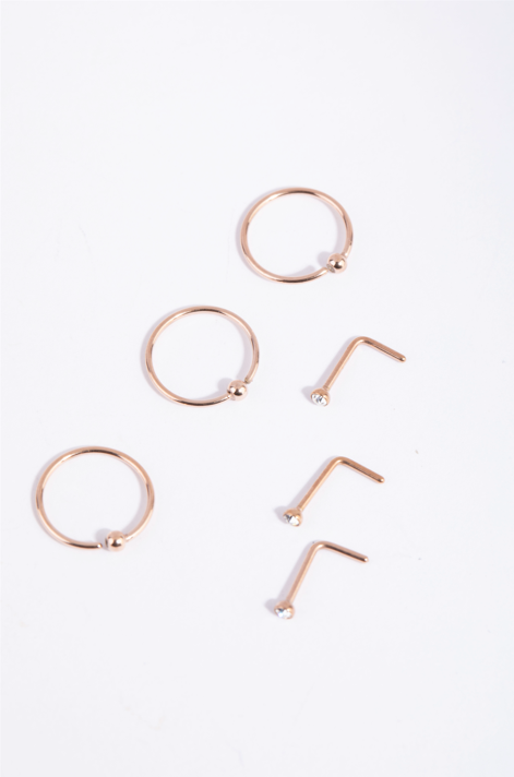 Fine Gold Nose Ring 6 Pack