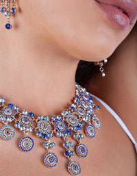Blue Gold Dolce Vita Necklace Set - link has visual effect only