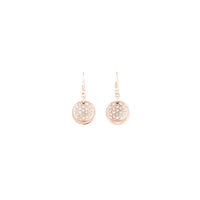 Rose Gold Disc Diamante Hook Earrings - link has visual effect only