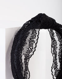 Black Lace Knot Headband - link has visual effect only