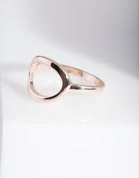 Rose Gold Open Oval Ring - link has visual effect only