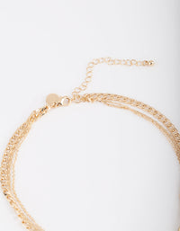 Gold Multi Charm Layered Necklace - link has visual effect only