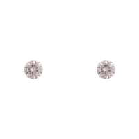 Cubic Zirconia Sterling Silver 3 Carat Earrings - link has visual effect only