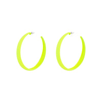 Neon Yellow 3/4 Hoop Earrings - link has visual effect only
