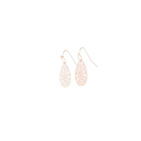 Rose Gold Drop Cut-out Pattern Earrings - link has visual effect only