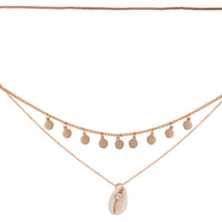 Gold Triple Layer Shell Choker - link has visual effect only