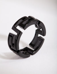 Black Cut-Out Design Ring - link has visual effect only