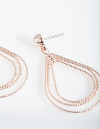 Rose Gold Textured Teardrop Earrings - link has visual effect only