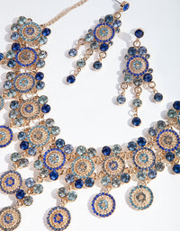 Blue Gold Dolce Vita Necklace Set - link has visual effect only