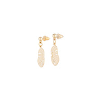 Mini Gold Face Drop Earrings - link has visual effect only