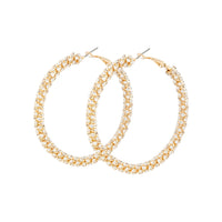 Gold Diamante Cup Chain Large Hoop - link has visual effect only